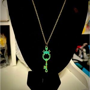 Y2K Rustic Key Charm Necklace